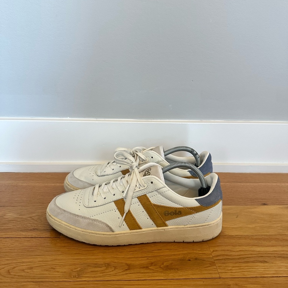 Gola falcon womens size 9.5 white gold Blue casual shoes